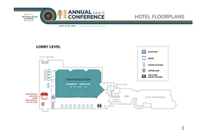 Renaissance Nashville Hotel Conference Center Lobby Floorplan
